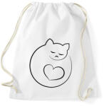 printfashion Alvó cicus - Sportzsák, Tornazsák - Fehér (10753257)