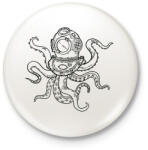 printfashion Polip - Kitűző, hűtőmágnes - Fehér (12663067)
