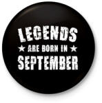 printfashion A legendák szeptemberben születtek - Kitűző, hűtőmágnes - Fekete (3094954)