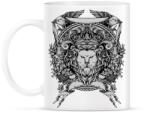 printfashion Oroszlán trón - Bögre - Fehér (789572)