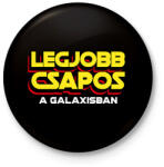 printfashion LEGJOBB CSAPOS A GALAXISBAN - Kitűző, hűtőmágnes - Fekete (11564406)