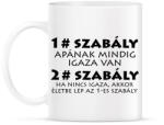 printfashion Apa szabályai - Bögre - Fehér (2589404)