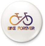 printfashion Bike forever - Kitűző, hűtőmágnes - Fehér (7429712)