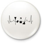 printfashion Takarító EKG - Kitűző, hűtőmágnes - Fehér (9285377)
