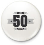 printfashion b-day-50-dark-lightgrey - Kitűző, hűtőmágnes - Fehér (3076403)