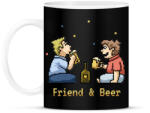printfashion Friend & Beer - Bögre - Fekete (6675353)