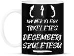 printfashion Így néz ki egy tökéletes decemberi születésű - Bögre - Fekete (11015591)