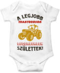 printfashion Traktoros szülinapja december - Baba Body - Fehér (5752578)