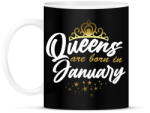 printfashion A királynők januárban születtek - Bögre - Fekete (4519430)