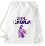 printfashion I CAN EXPLAIN - Sportzsák, Tornazsák - Fehér (941438)
