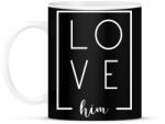 printfashion LOVE him páros 2 - Bögre - Fekete (6076135)