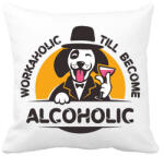 printfashion Workaholic - Alcoholic - Párnahuzat, Díszpárnahuzat - Fehér (7447983)
