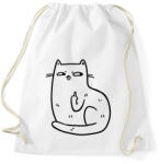 printfashion Flegma macska - Sportzsák, Tornazsák - Fehér (16148138)