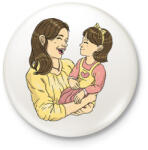 printfashion Anya és lánya - Kitűző, hűtőmágnes - Fehér (12756683)