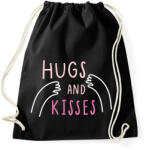 printfashion Ölelj és csókolj - Sportzsák, Tornazsák - Fekete (6020401)
