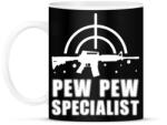 printfashion Pew pew speciaist - Bögre - Fekete (15529793)
