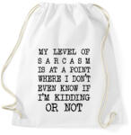 printfashion My level of sarcasm - black - Sportzsák, Tornazsák - Fehér (7047476)