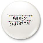 printfashion Merry Christmas - Kitűző, hűtőmágnes - Fehér (3082922)