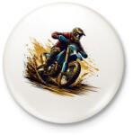 printfashion Motocross - Kitűző, hűtőmágnes - Fehér (16772917)