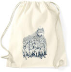 printfashion Farkashegy - Sportzsák, Tornazsák - Natúr (3004)