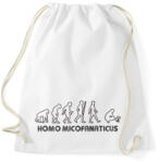 printfashion Homo micofanaticus (világos) - Sportzsák, Tornazsák - Fehér (998560)