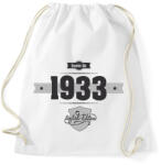 printfashion born-in-1933-(dark&lightgrey) - Sportzsák, Tornazsák - Fehér (466290)