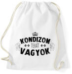 printfashion Kondizom, tehát vagyok - Sportzsák, Tornazsák - Fehér (8952051)