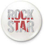 printfashion ROCK star - Kitűző, hűtőmágnes - Fehér (11381832)