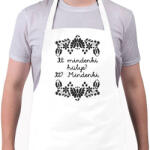 printfashion Itt mindenki hülye? Itt? Mindenki. - Kötény - Fehér (16380146)