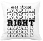 printfashion Mrs always right páros 1 - Párnahuzat, Díszpárnahuzat - Fehér (6077795)