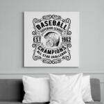 printfashion Baseball szuper liga - Vászonkép - Fehér (6620630)