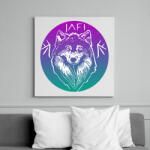 printfashion kábitott farkas - Vászonkép - Fehér (13285954)