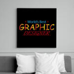printfashion World's best graphic designer - Vászonkép - Fekete (12688976)