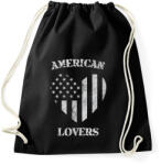 printfashion Amerikai szerető - Sportzsák, Tornazsák - Fekete (106380)
