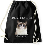 printfashion Örülök, hogy látlak - Sportzsák, Tornazsák - Fekete (2841785)