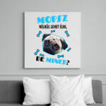 printfashion Mopsz nélkül lehet élni, de minek? - Vászonkép - Fehér (6929049)