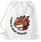 printfashion I love my baby dragon - Sportzsák, Tornazsák - Fehér (16798047)