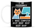 printfashion I am programmer (white) - Bögre - Fekete (7244435)