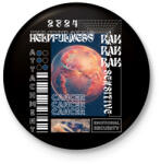 printfashion Cancer - Streetwear sryle - Kitűző, hűtőmágnes - Fekete (15693745)