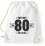 printfashion b-day-80-dark-lightgrey - Sportzsák, Tornazsák - Fehér (516716)