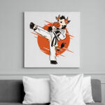 printfashion Karatés tehén - Vászonkép - Fehér (12537556)