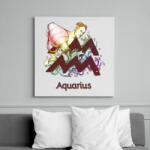 printfashion Aquarius színes - Vászonkép - Fehér (6640581)