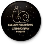 printfashion Csiga üzemmód - Kitűző, hűtőmágnes - Fekete (13407402)