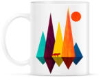 printfashion Róka és hegyek - Bögre - Fehér (5240227)