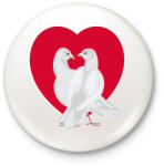 printfashion Szerelem - Kitűző, hűtőmágnes - Fehér (4588198)