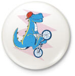 printfashion Bringás T-rex - Kitűző, hűtőmágnes - Fehér (12086721)