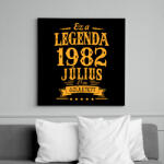 printfashion Ez a legenda 1982 július 17-én született - Vászonkép - Fekete (7423532)