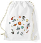 printfashion Világűr - űrhajós- rakéta - Sportzsák, Tornazsák - Fehér (4649092)