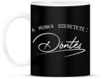 printfashion Munka szeretete - Bögre - Fekete (7445958)