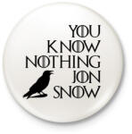 printfashion JON SNOW - Kitűző, hűtőmágnes - Fehér (3076918)